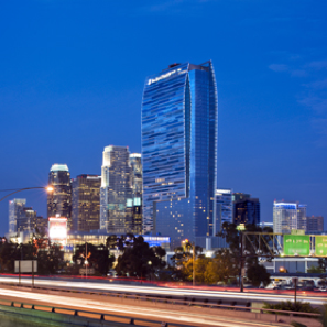 LA LIVE and Downtown L.A. Skyline. Courtesy of Ryan Goburty, Gensler.